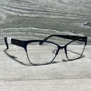 Max Cole MC 1514 Eyeglass Frames Womens 55-16-140 Blue Tortoise Rectangular